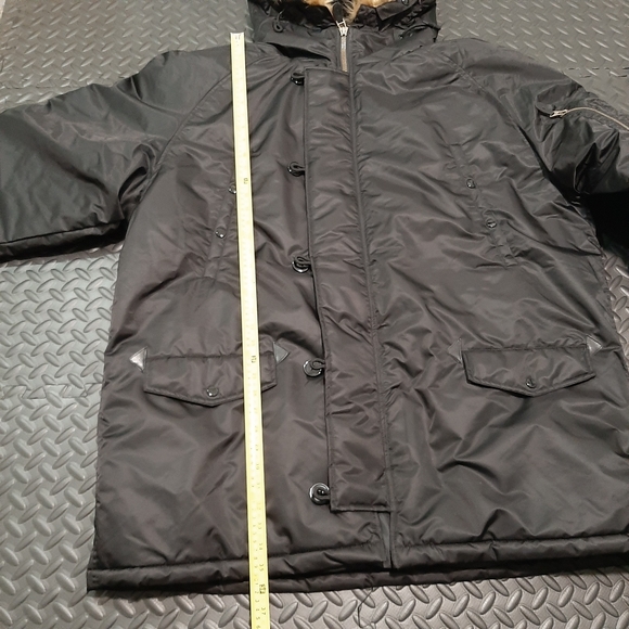 HQ Issue down insulated coat with fur hood face trim size 2XL - Picture 7 of 12